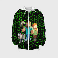 Куртка с капюшоном детская Minecraft, цвет: 3D-белый