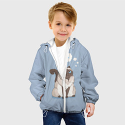 Куртка с капюшоном детская Голодный котейка, цвет: 3D-белый — фото 2