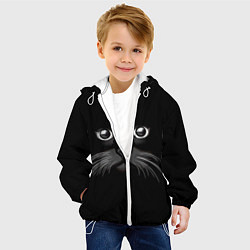 Куртка с капюшоном детская Кошачья моська, цвет: 3D-белый — фото 2