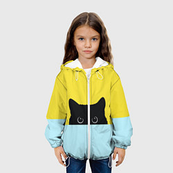 Куртка с капюшоном детская Кот в засаде, цвет: 3D-белый — фото 2