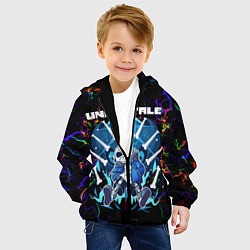 Куртка с капюшоном детская Undertale Sans, цвет: 3D-черный — фото 2