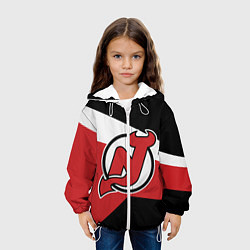 Куртка с капюшоном детская Нью-Джерси Девилз, цвет: 3D-белый — фото 2