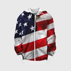Куртка с капюшоном детская США USA, цвет: 3D-белый