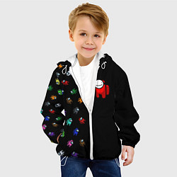 Куртка с капюшоном детская AMONG US - Impostor, цвет: 3D-белый — фото 2