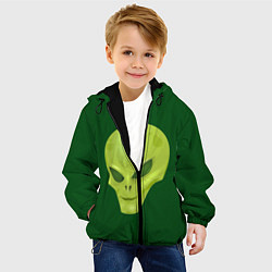Куртка с капюшоном детская Пришелец, цвет: 3D-черный — фото 2