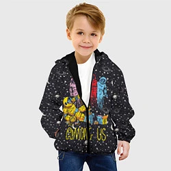 Куртка с капюшоном детская Among Us - Среди Нас, цвет: 3D-черный — фото 2