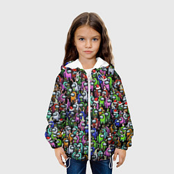 Куртка с капюшоном детская Among Us С Новым Годом!, цвет: 3D-белый — фото 2