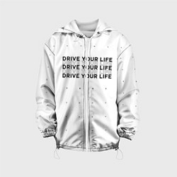 Куртка с капюшоном детская Drive Your Live, цвет: 3D-белый