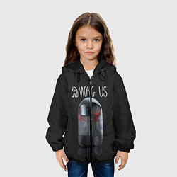 Куртка с капюшоном детская AMONG US, цвет: 3D-черный — фото 2