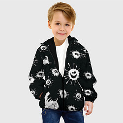 Куртка с капюшоном детская COVID-19, цвет: 3D-черный — фото 2