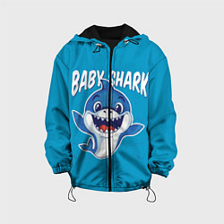 Куртка с капюшоном детская Baby Shark, цвет: 3D-черный