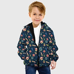 Куртка с капюшоном детская Космические будни, цвет: 3D-черный — фото 2