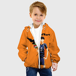 Куртка с капюшоном детская Haikyu 9, цвет: 3D-белый — фото 2