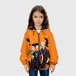 Куртка с капюшоном детская Haikyu Team, цвет: 3D-черный — фото 2