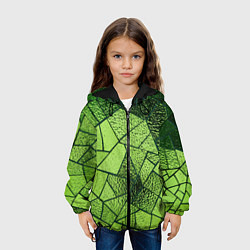 Куртка с капюшоном детская Мозайка из стекла, цвет: 3D-черный — фото 2