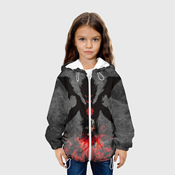 Куртка с капюшоном детская Черный клевер, цвет: 3D-белый — фото 2