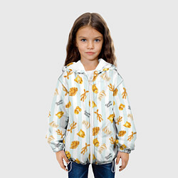 Куртка с капюшоном детская Baked Goods Pattern, цвет: 3D-белый — фото 2