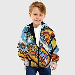 Куртка с капюшоном детская Brawl Stars skateboard , цвет: 3D-черный — фото 2