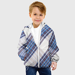 Куртка с капюшоном детская Шотландка Z, цвет: 3D-белый — фото 2
