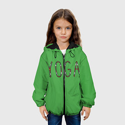Куртка с капюшоном детская Йога, цвет: 3D-черный — фото 2