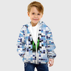 Куртка с капюшоном детская Minecraft S, цвет: 3D-белый — фото 2