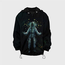 Куртка с капюшоном детская Космонавт, цвет: 3D-черный
