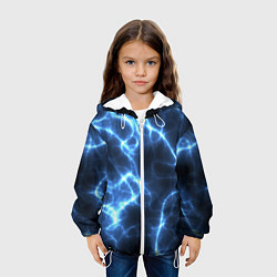 Куртка с капюшоном детская Электро, цвет: 3D-белый — фото 2