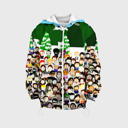 Куртка с капюшоном детская Южный Парк South Park, цвет: 3D-белый