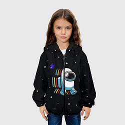 Куртка с капюшоном детская Among Us Many, цвет: 3D-черный — фото 2
