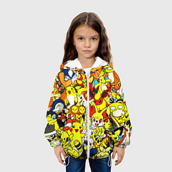 Куртка с капюшоном детская ПОКЕМОНЫ, цвет: 3D-белый — фото 2