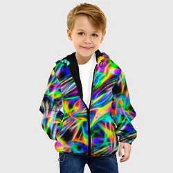 Куртка с капюшоном детская Космическая хризонтема, цвет: 3D-черный — фото 2