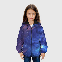 Куртка с капюшоном детская Звёздное небо, цвет: 3D-черный — фото 2