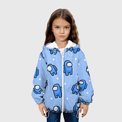 Куртка с капюшоном детская Among Us - Синий цвет, цвет: 3D-белый — фото 2