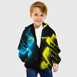 Куртка с капюшоном детская CYBERPUNK2077 КИБЕРПАНК, цвет: 3D-черный — фото 2