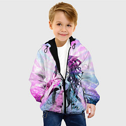 Куртка с капюшоном детская Незуко Камадо, цвет: 3D-черный — фото 2