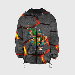 Куртка с капюшоном детская MINECRAFT МАНКРАФТ, цвет: 3D-черный