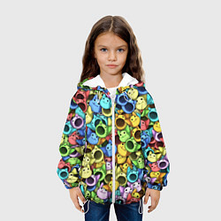 Куртка с капюшоном детская Цветные Поп Котики, цвет: 3D-белый — фото 2
