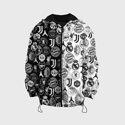 Куртка с капюшоном детская ЛОГОТИПЫ ФУТБОЛЬНЫХ КОМАНД, цвет: 3D-черный