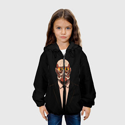 Куртка с капюшоном детская Колоссальный Титан, цвет: 3D-черный — фото 2