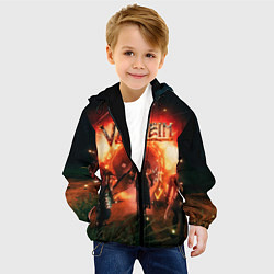 Куртка с капюшоном детская Valheim, цвет: 3D-черный — фото 2