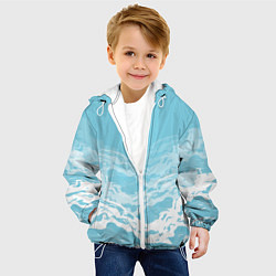 Куртка с капюшоном детская Волны, цвет: 3D-белый — фото 2