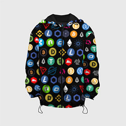 Куртка с капюшоном детская BITCOIN БИТКОИН Z, цвет: 3D-черный