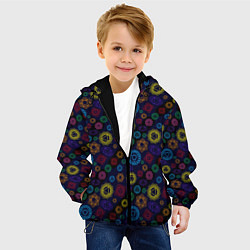 Куртка с капюшоном детская Чакры, цвет: 3D-черный — фото 2
