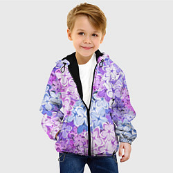 Куртка с капюшоном детская СИРЕНЬ ЦВЕТЫ LILAC, цвет: 3D-черный — фото 2