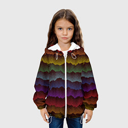 Куртка с капюшоном детская Радуга, цвет: 3D-белый — фото 2