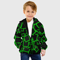 Куртка с капюшоном детская Cyber cube, цвет: 3D-черный — фото 2