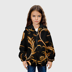 Куртка с капюшоном детская Лиана, цвет: 3D-черный — фото 2