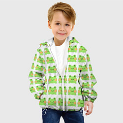 Куртка с капюшоном детская Лягушка, цвет: 3D-белый — фото 2