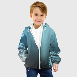 Куртка с капюшоном детская Водяные свечения, цвет: 3D-белый — фото 2
