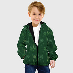 Куртка с капюшоном детская Одуванчики, цвет: 3D-черный — фото 2